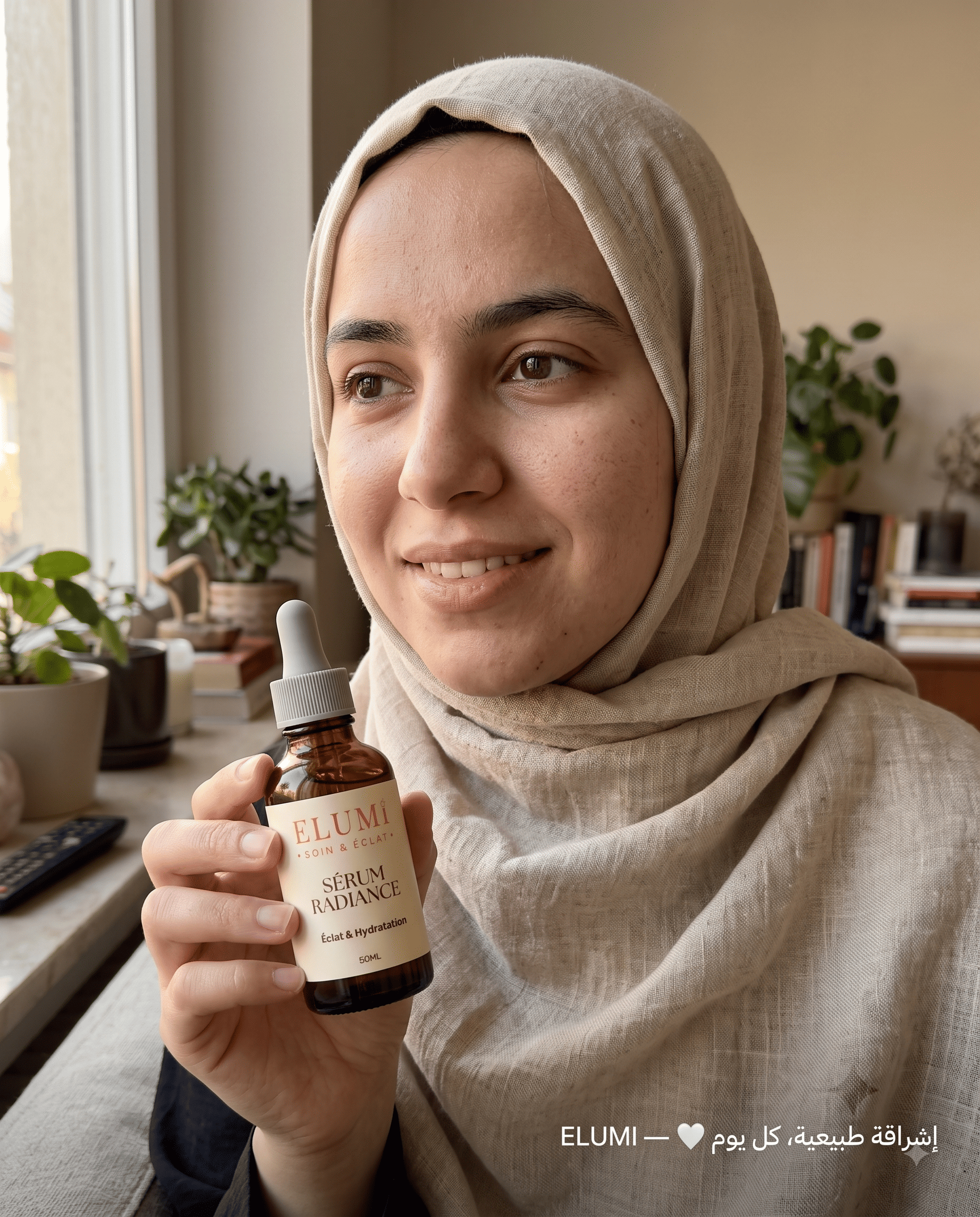 زبونة إيلومي تستعمل سيروم Radiance، إشراقة طبيعية كل يوم